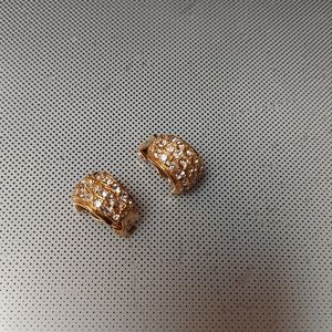 Party rhinestones clip earrings